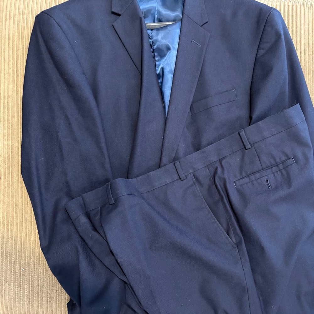 Men’s 2 Button Navy Blue Suit